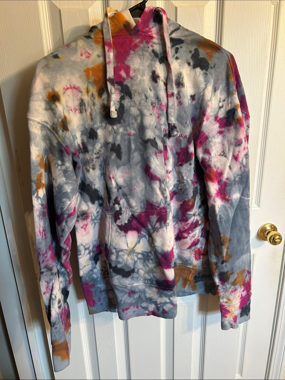 ivory ella Men’s Multicolor Tie-Dye Zip Hoodie